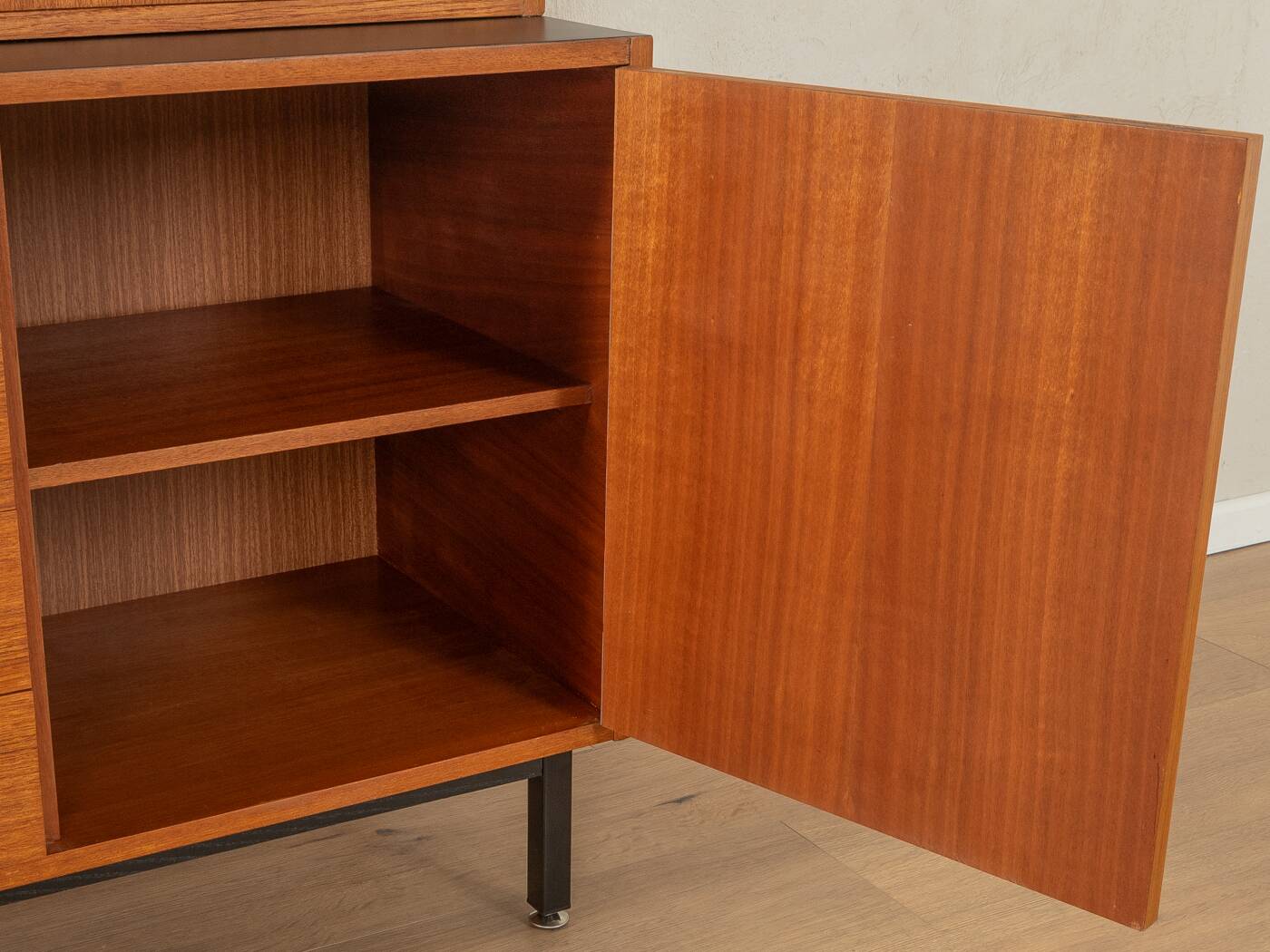 Walnut veneer wardrobe, 1960s