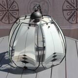 50s design metal and glass tulip ceiling light