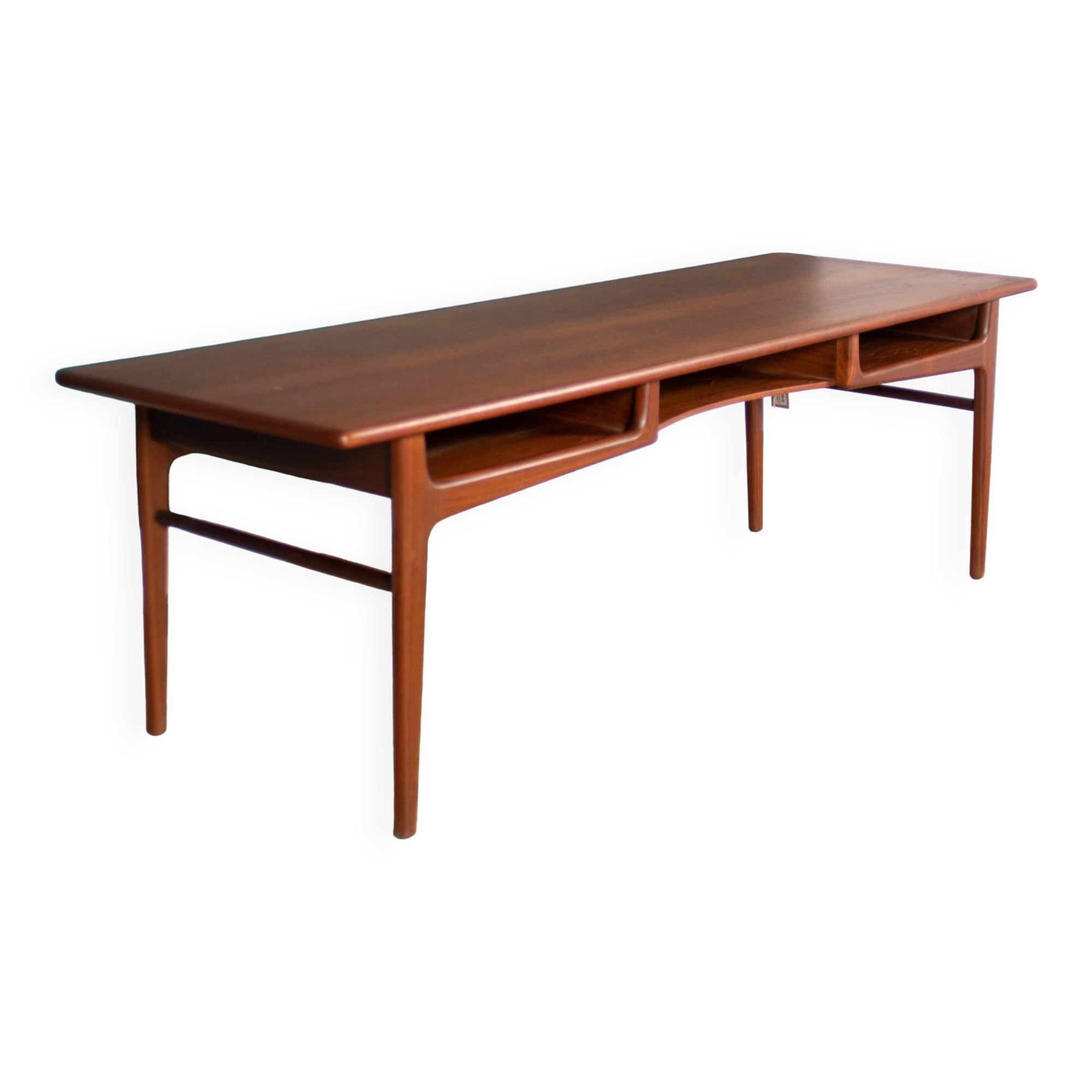 Retro Teak 1960s Danish Midcentury Long Coffee Table