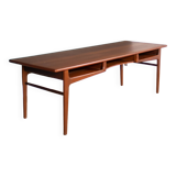 Retro Teak 1960s Danish Midcentury Long Coffee Table