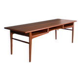 Retro Teak 1960s Danish Midcentury Long Coffee Table