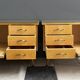 Set night stands wood and glass top