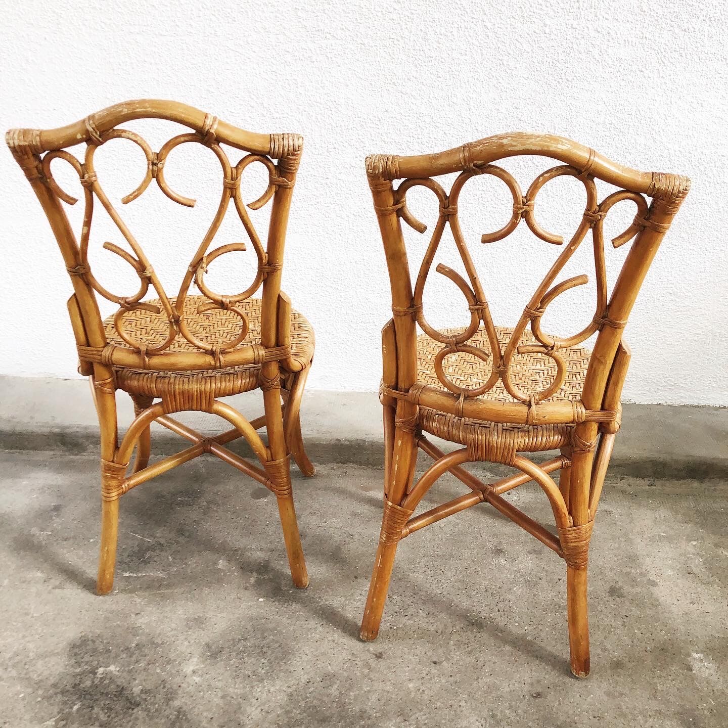 Pair of rattan chairs