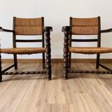 Pair of mulched armchairs