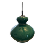 Vintage green opaline suspension "Gourde" – 1970s