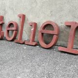 Atelier en lettres vintage en zinc