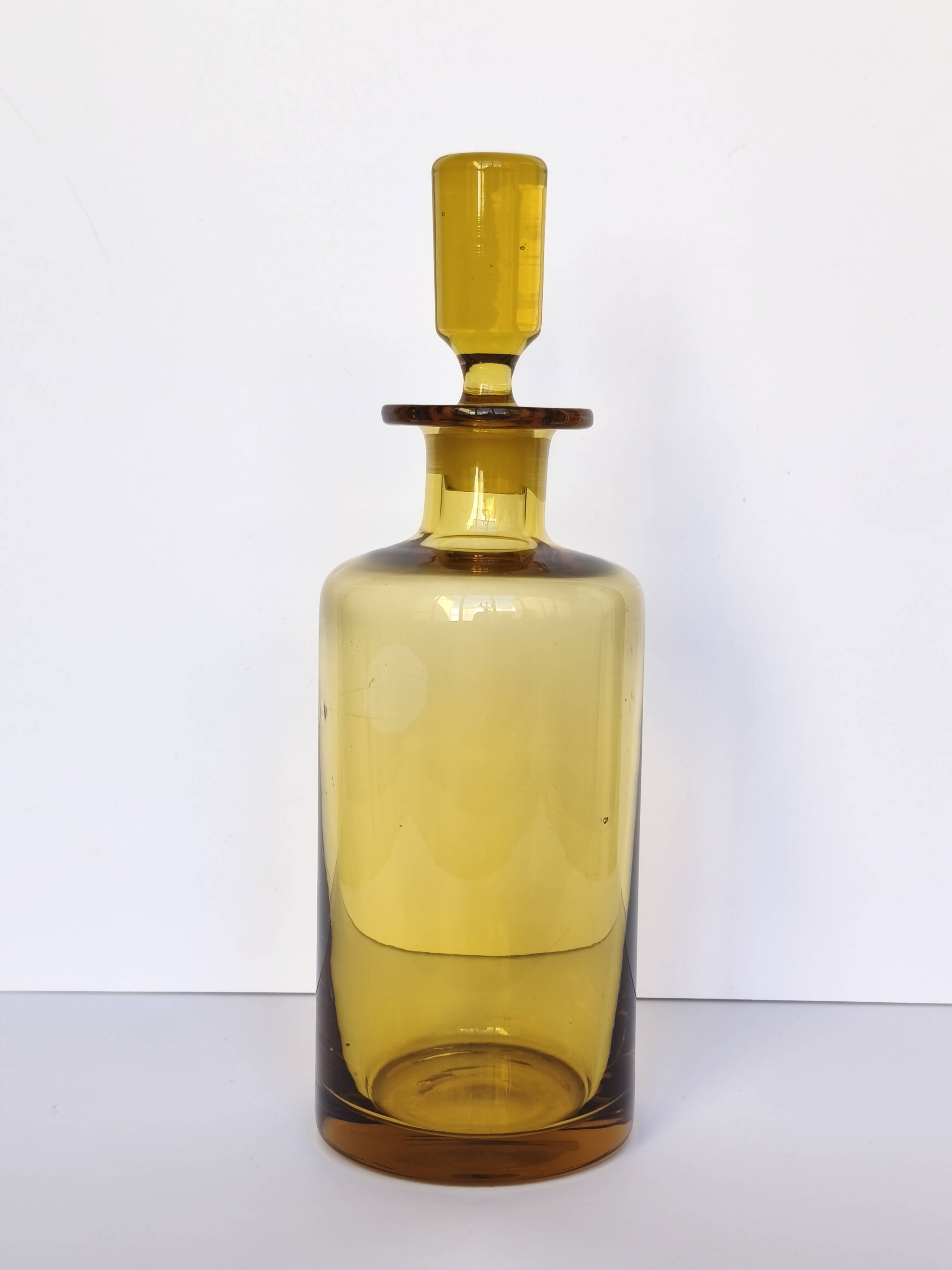 Amber Blown Glass Carafe