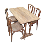 Ensemble d'une table et 4 chaises de bistrot