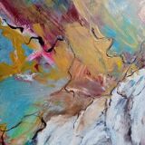 Painting 145cm Acrylic on panel surrealism white bear