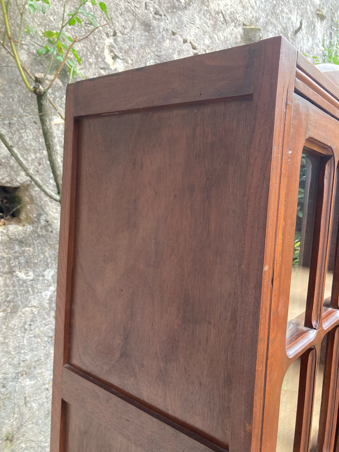 Vintage glass-fronted cabinet