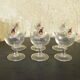 Six Fischer Gold beer glasses