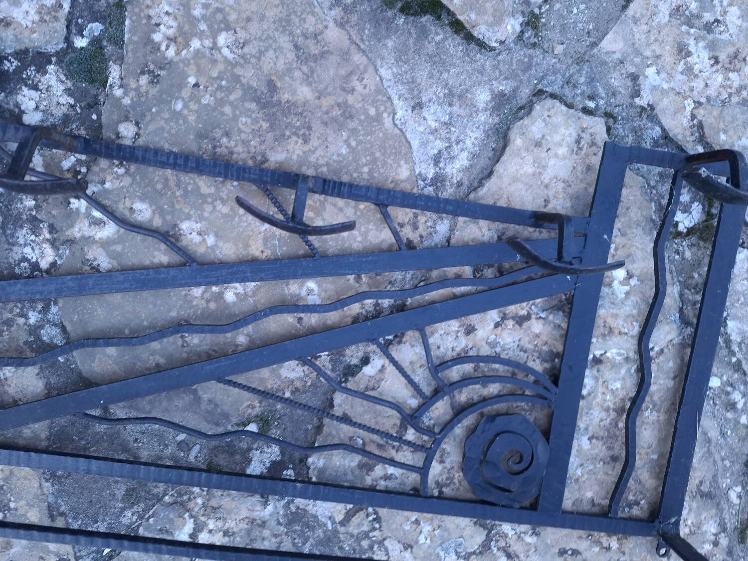 Art Deco wall coat rack