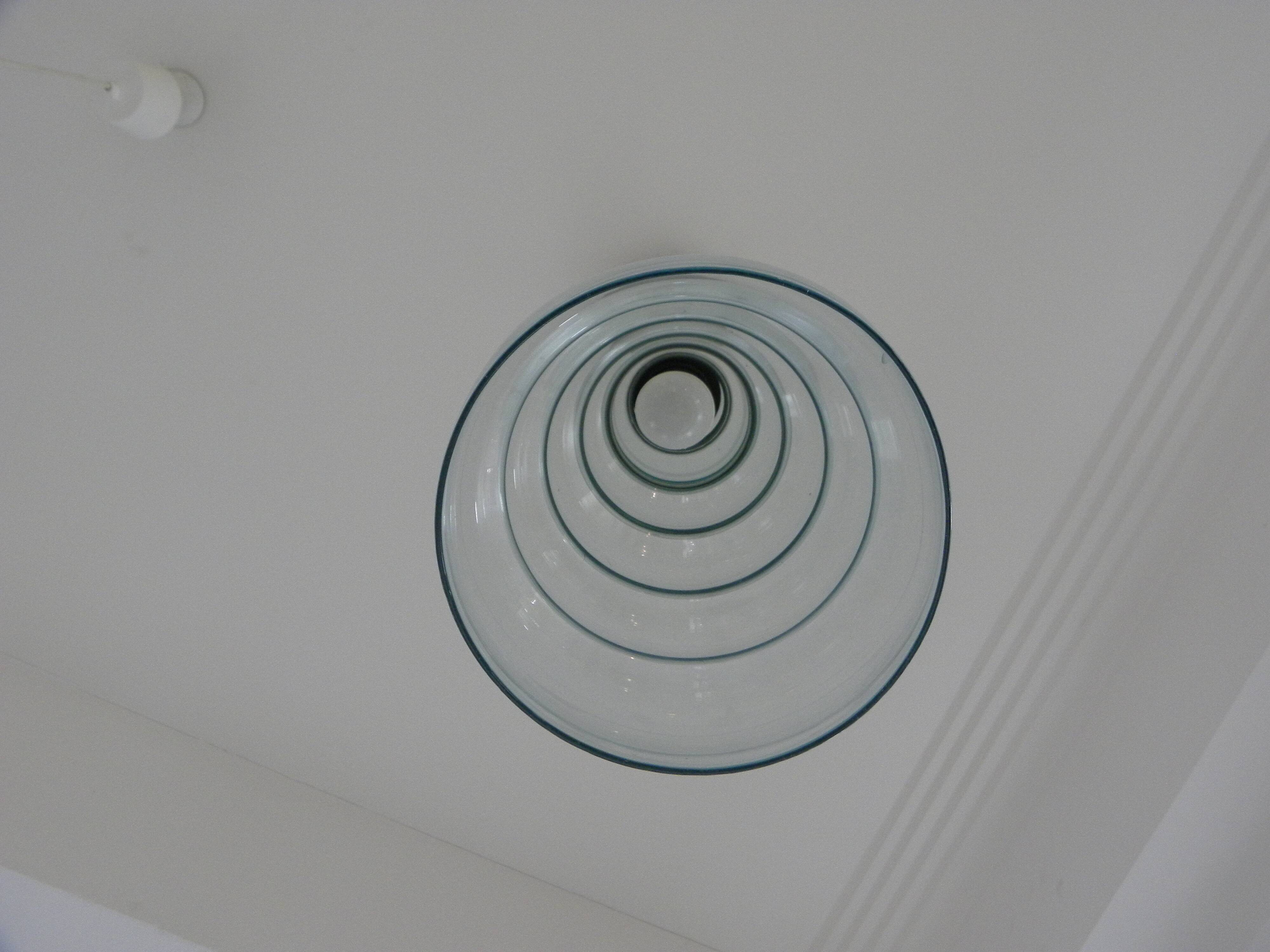 Suspension in blown glass Scandinavian design luminaire Art Deco ceiling light