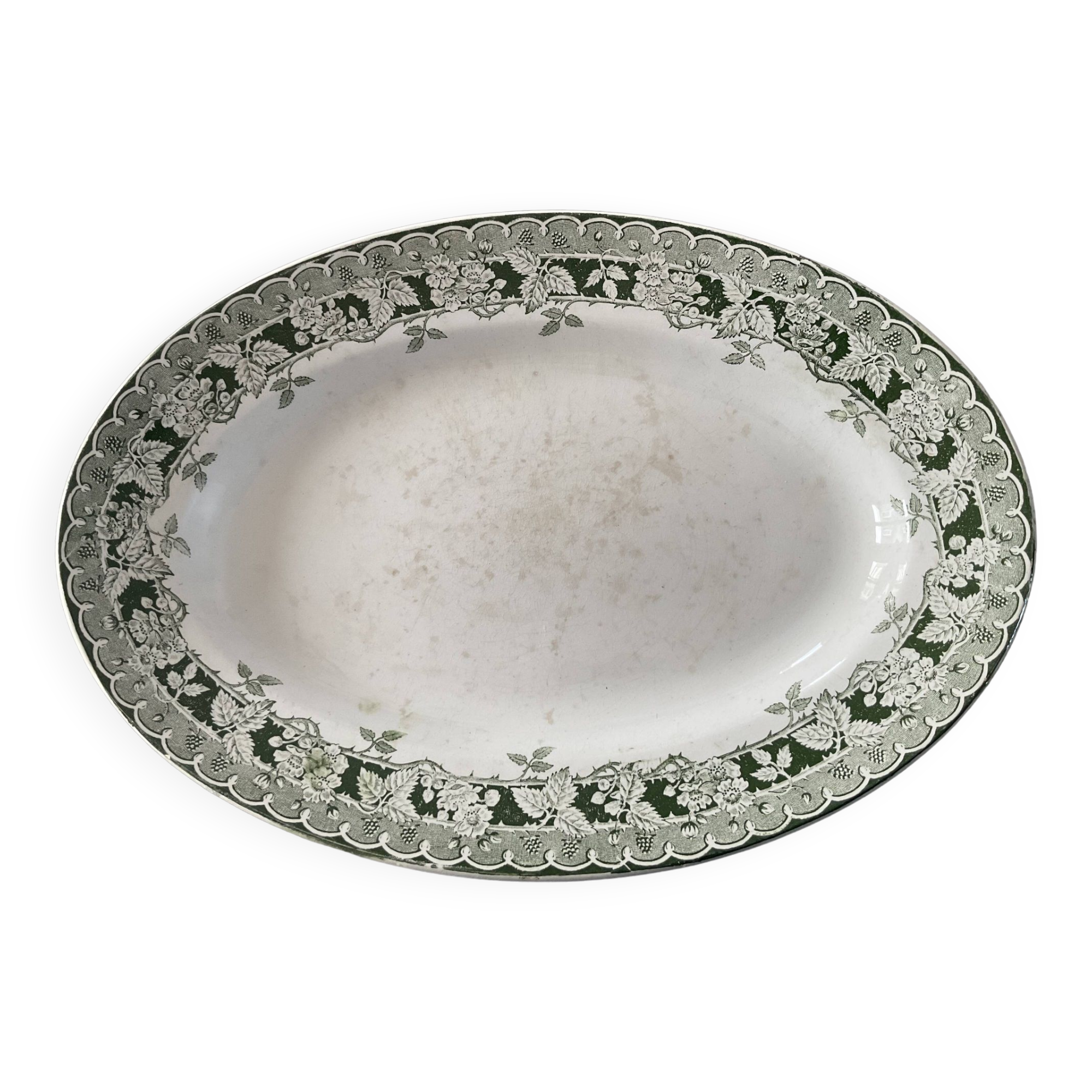 Plat De Service Ovale 30x21cm - Porcelain Christmas Berries - Idée Cadeau Noël