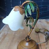 Metal lamp decoration bamboo opaline