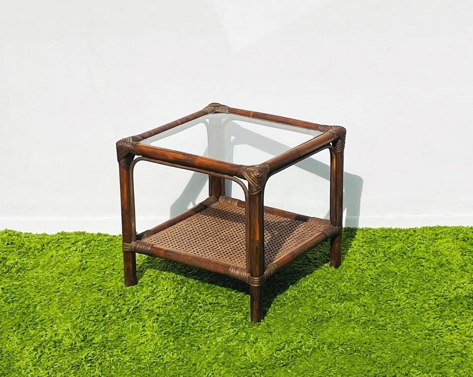 Bamboo coffee table. Vintage 70s.