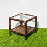 Bamboo coffee table. Vintage 70s.