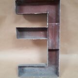 Letter of sign metal zinc vintage 1950 1960