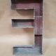 Letter of sign metal zinc vintage 1950 1960