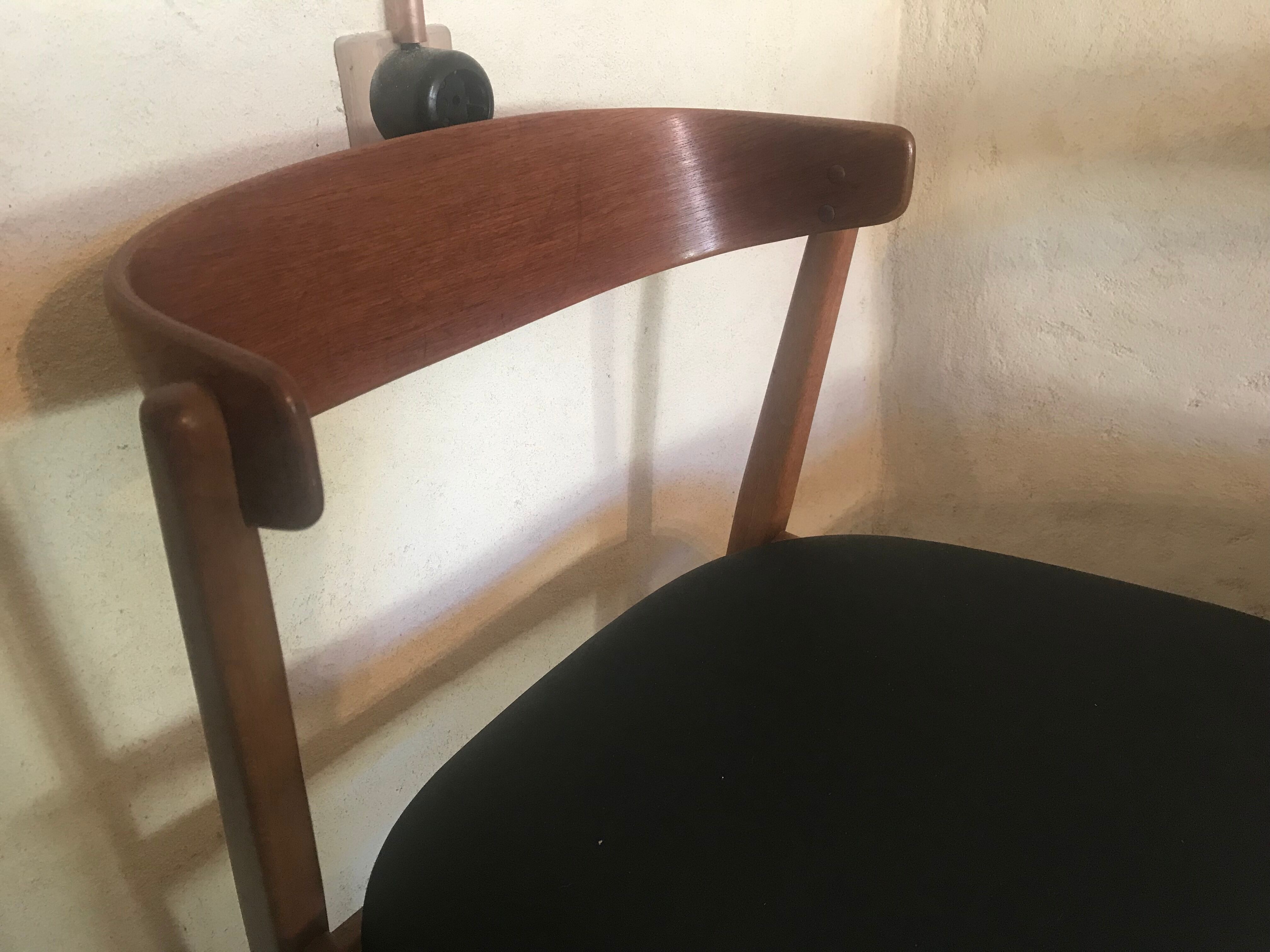 Set of 4 vintage Danish teak chairs Farstrup 206, Denmark 1960's