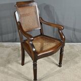 Hairdresser's armchair in solid beech, Louis-Philippe style - Early 20th century