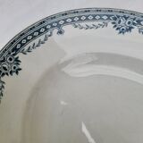 Oval dish in Earthenware of Saint Amand model turgot Iron Earth diam 35.5 cm