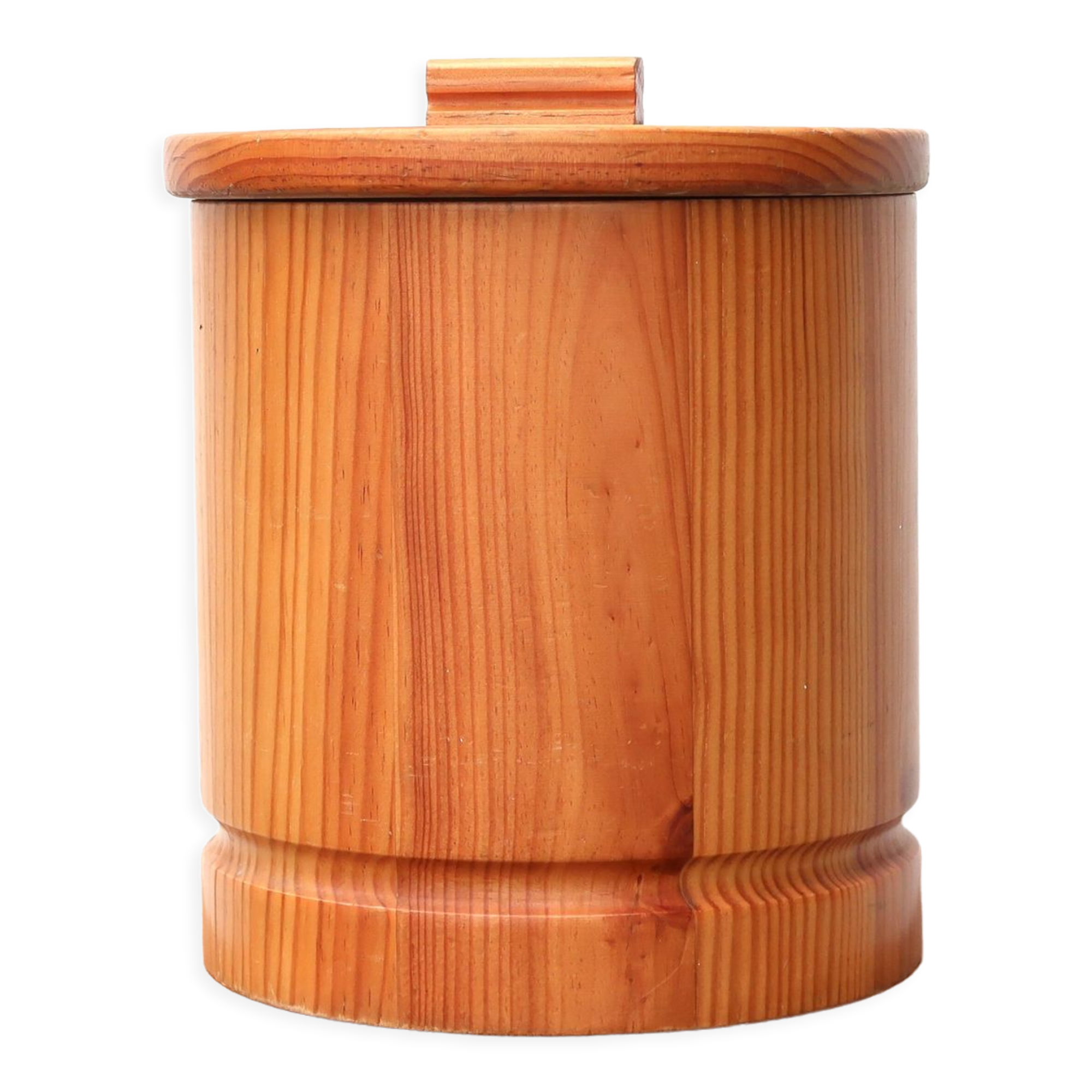 Wooden wastebasket, 70s