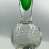 Lot de 6 vases soliflore en verre bullé années 50-60