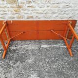 Folding brewery table