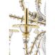 Elegant Huge Ca’ Rezzonico Murano Glass Chandelier With Gold Accents