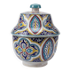 Large ancient jobana from Fes in polychrome faience, Morocco 20th century.