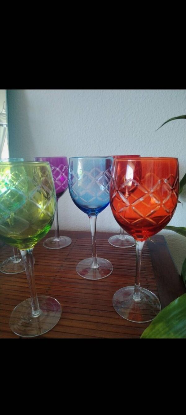 Verres à pied  en cristal