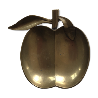 Vintage brass apple trinket bowl