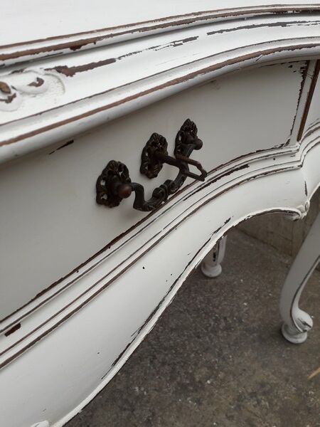 Console Louis XV wood sculpted painted patinated ep 1940
