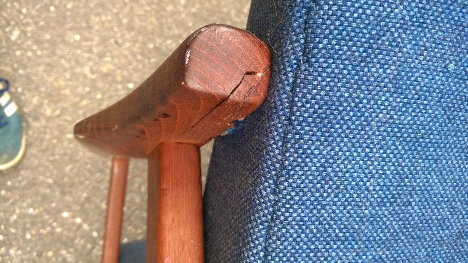 Scandinavian rocking chair in teak