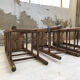 Set de 3 tabourets en paille hauts