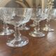 6 small crystal liqueur/apéritif glasses