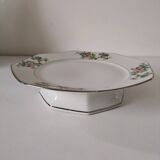 Vierzon porcelain footed plate – Edgar Gaucher, 1950s