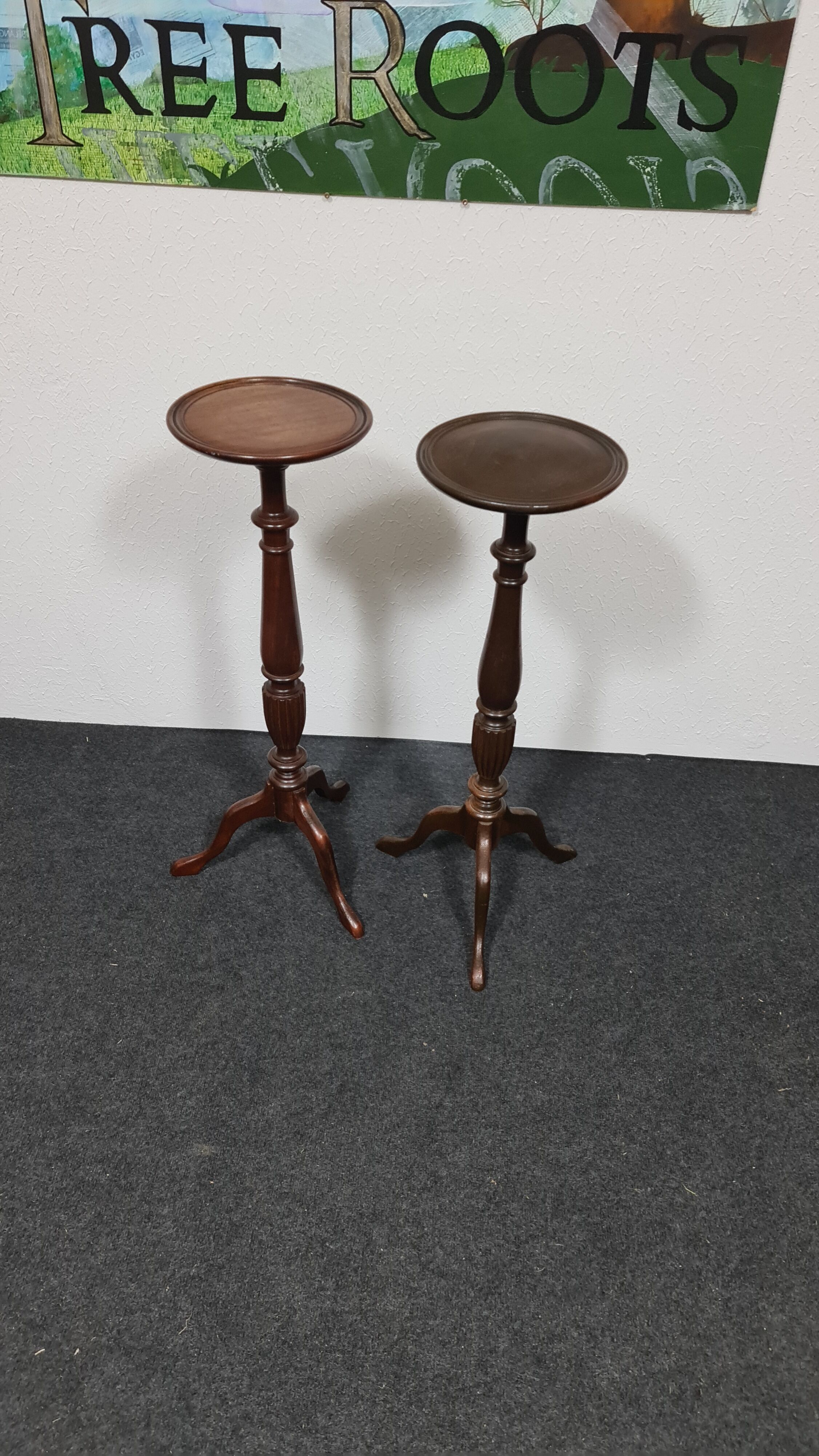 A pair of vintage flower pot stands