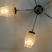 1960's mid century 5-light sputnik spider CEILING LIGHT chrome metal glass