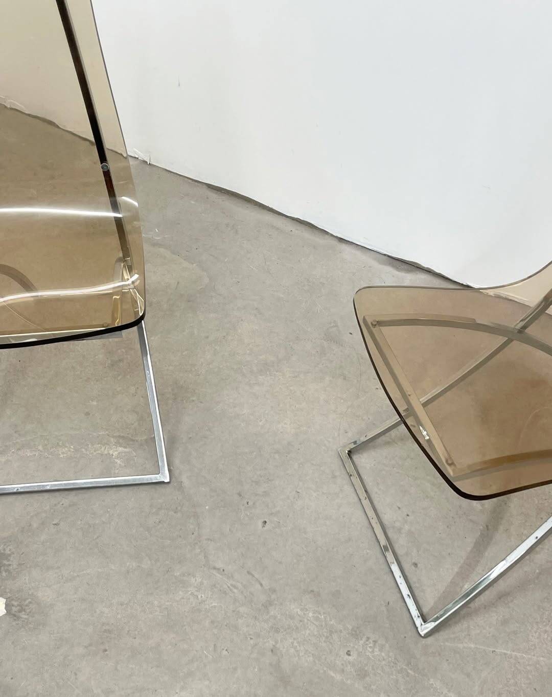 Pair of CH4 chairs by Edmond Vernassa, 1973