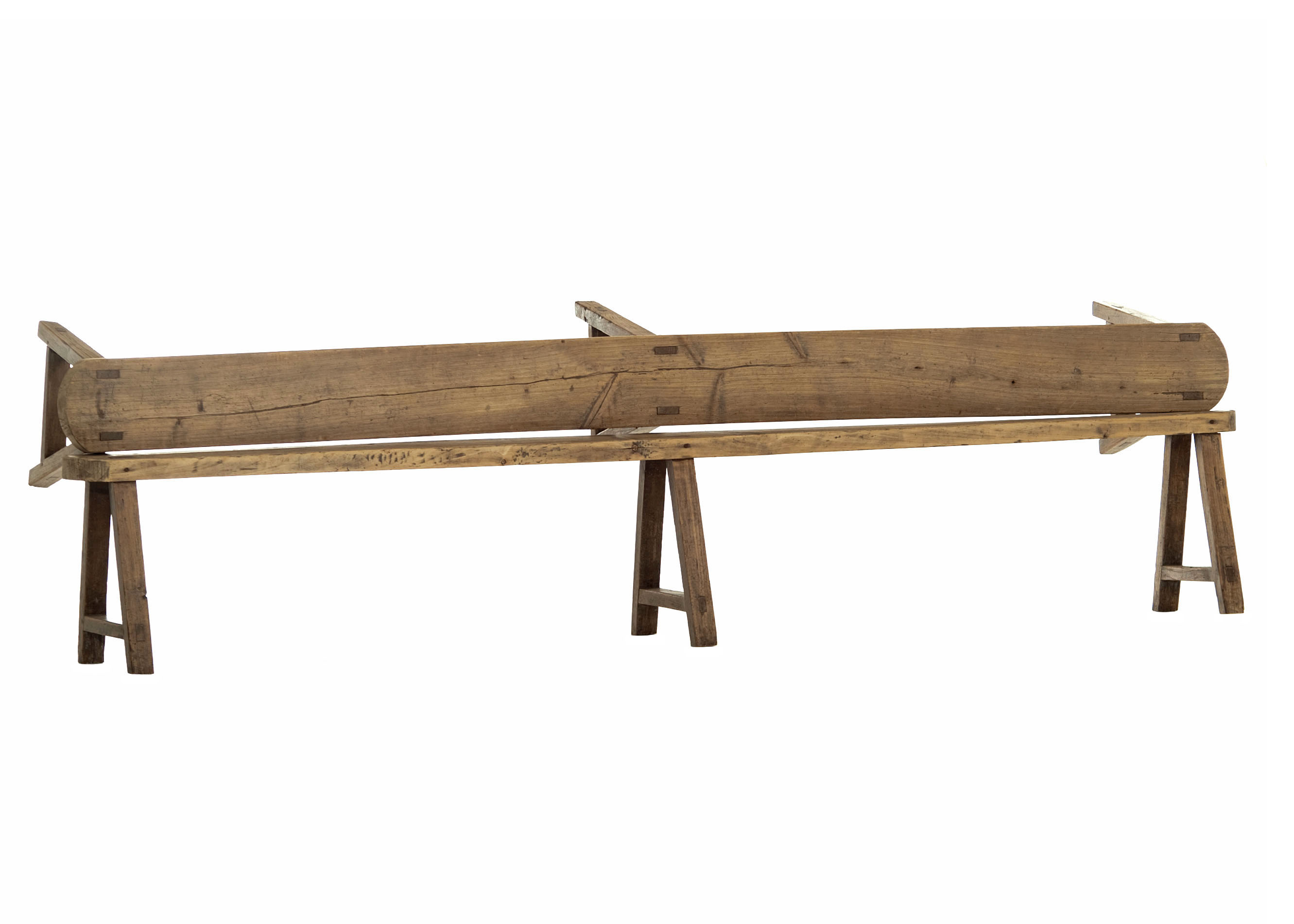 Pair of old benches for farm table
