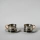 Duo of double-walled stainless steel espresso cups Made in Italy, Design 1970