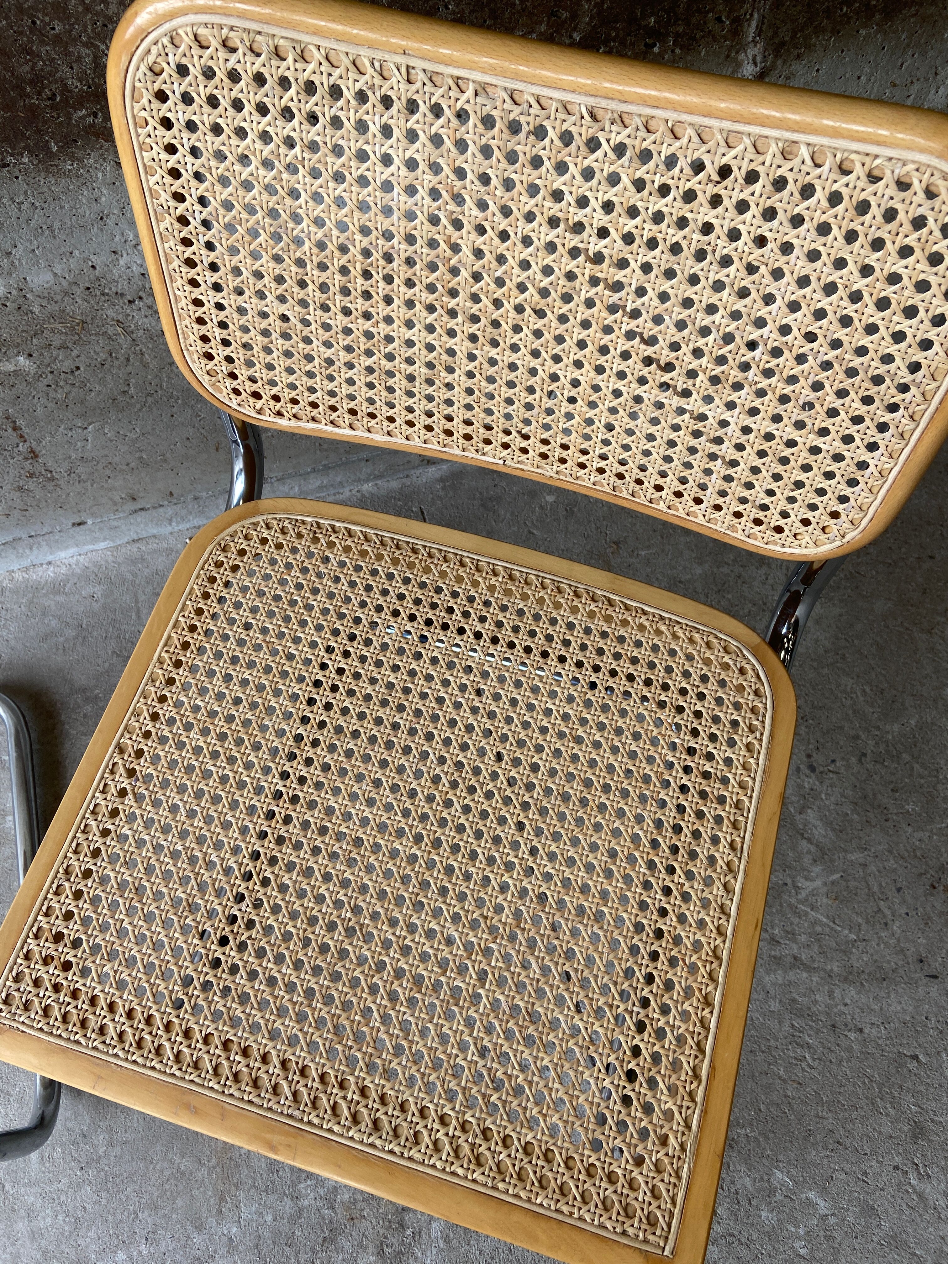 4 cantilever chairs Cesca B32 by Marcel Breuer