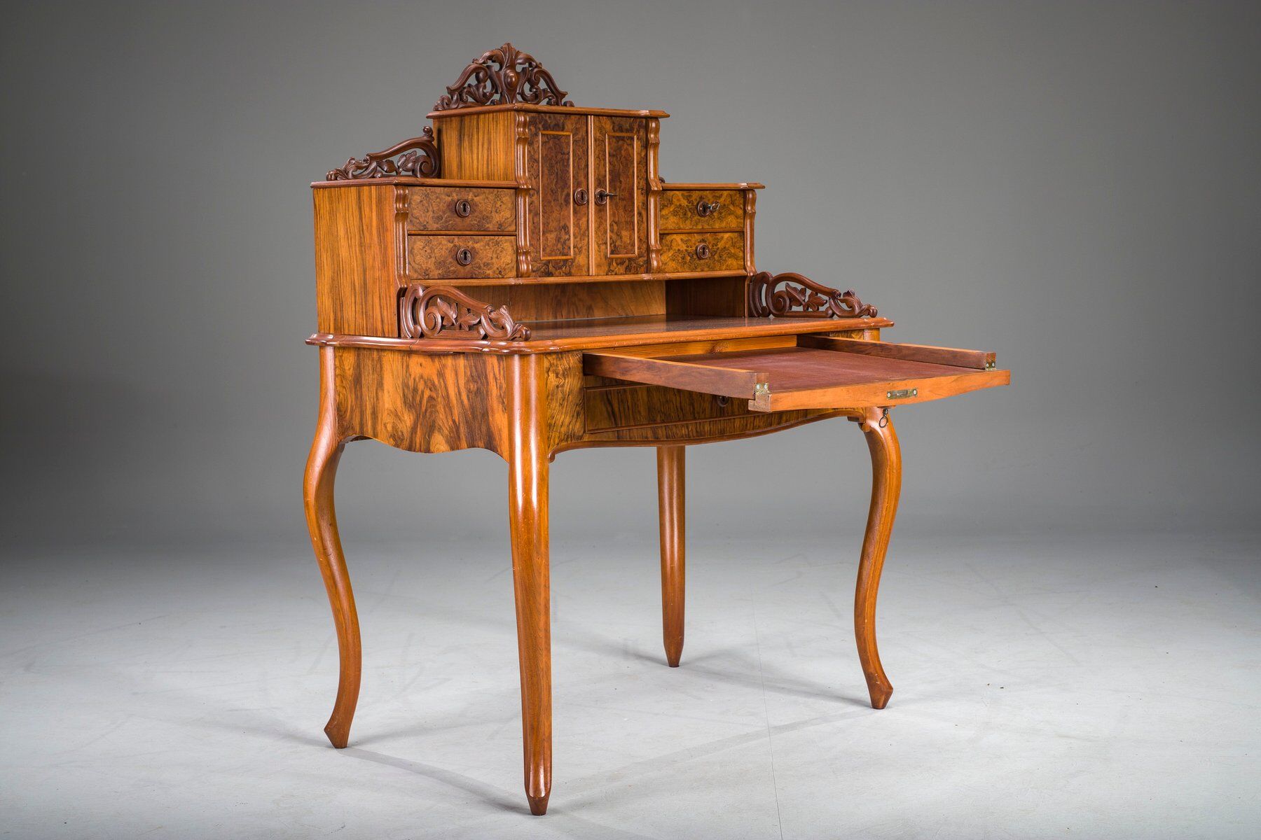Louis Philippe walnut secretary desk