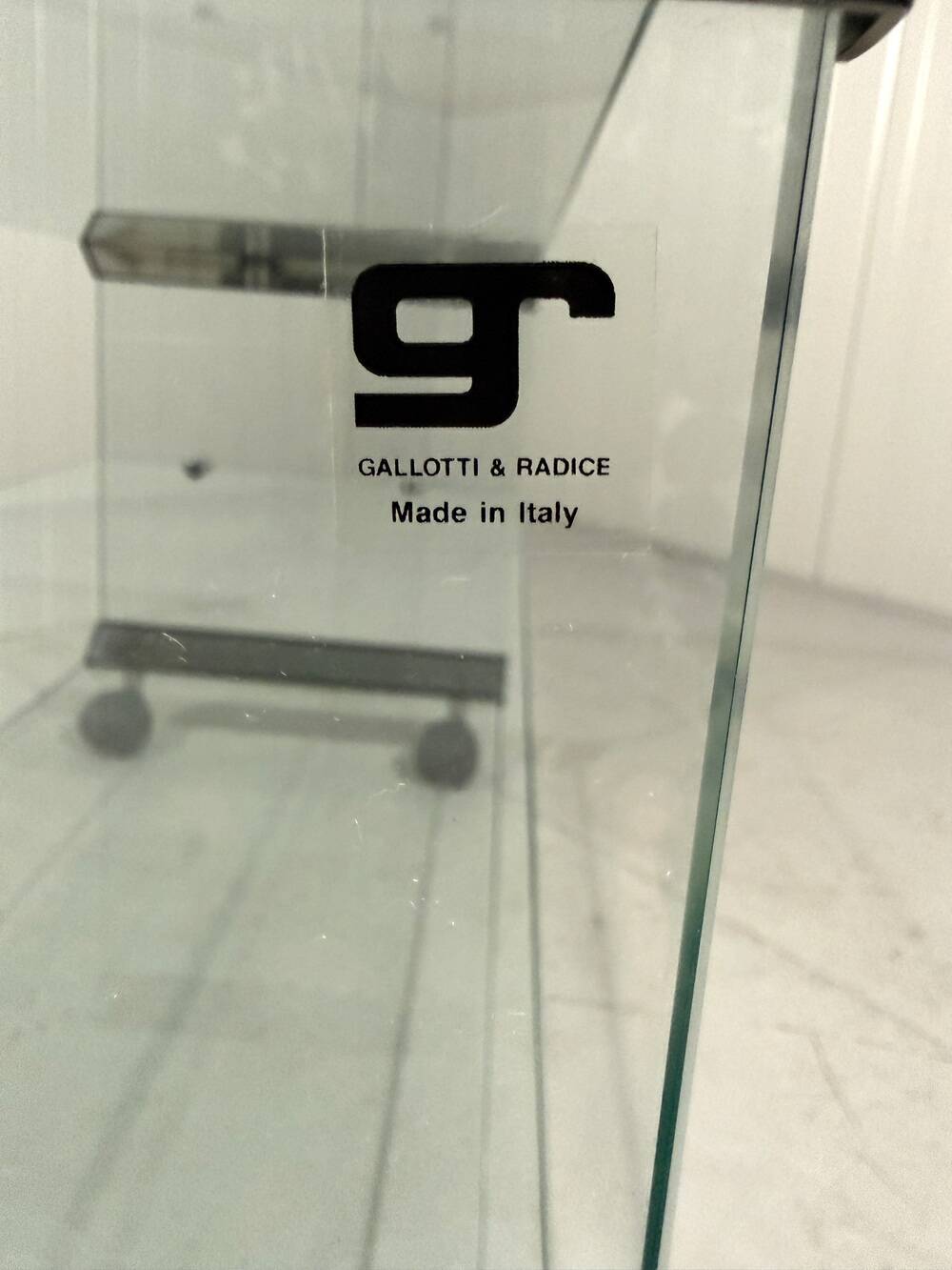 Gallotti&Radice audio rack, television table, side table Tris 1971