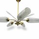 Vintage brass and cut glass chandelier – Italy, 1950s