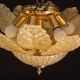 Set of 2 Rome, Murano Glass Gold\Orange Ceiling Light or Flush Mount, 1970s