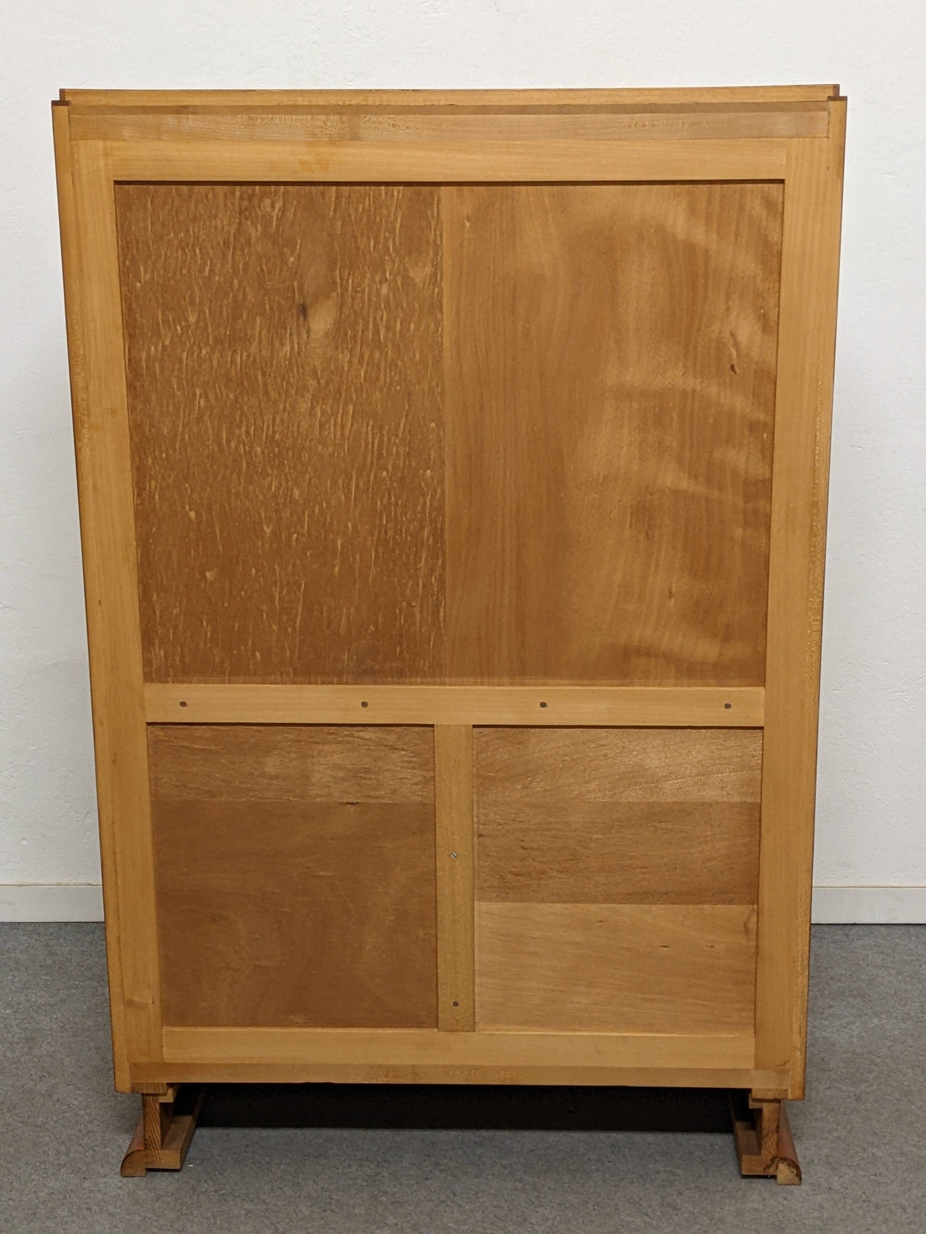 Art Deco style walnut display cabinet, France circa 1950