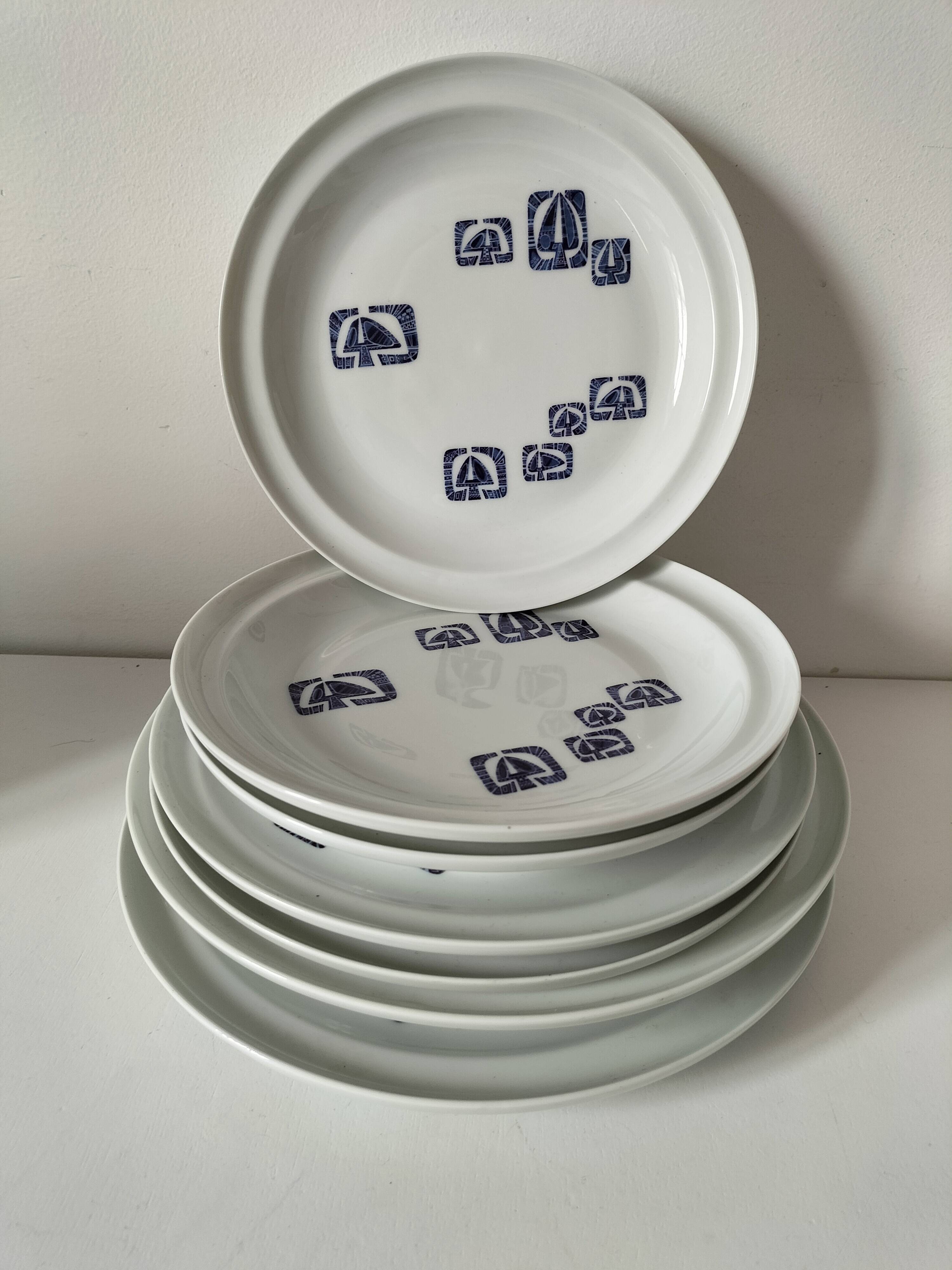 Porcelain set from Paris, Lima decoration – 7 pieces, 1970